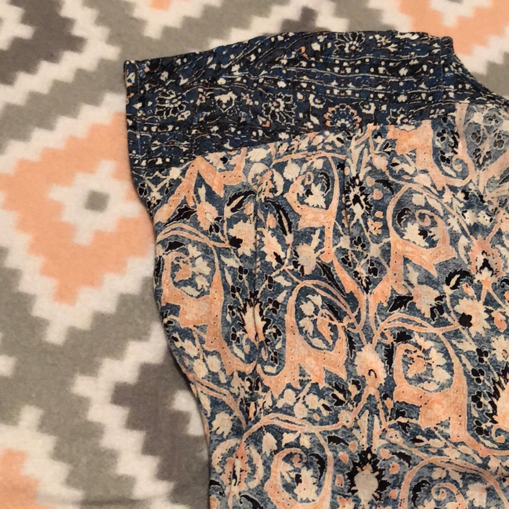 Lucky Brand Womens Low V-Neck Cap Sleeve Top Sz XS - Picture 4 of 8